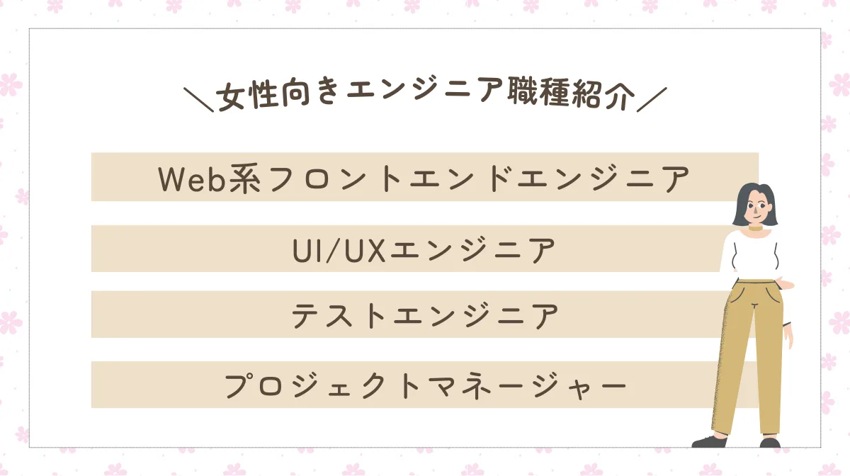 3．女性向きエンジニア職種紹介と向いてる人の特徴