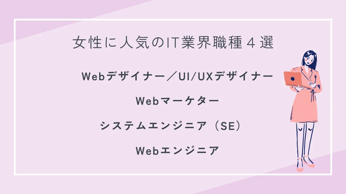 3．IT業界にはどんな仕事があるの？女性に人気の職種