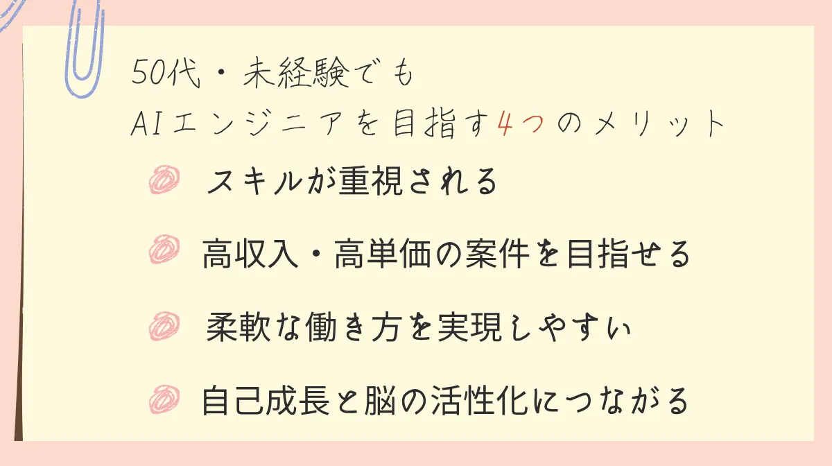 3.50代からAIプログラミングを学ぶ4つのメリット