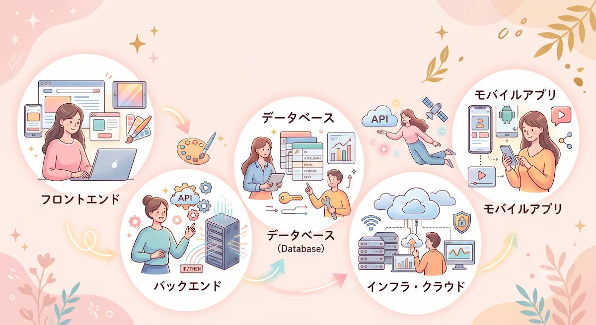 2. フルスタックエンジニアの仕事内容【5つの技術領域】